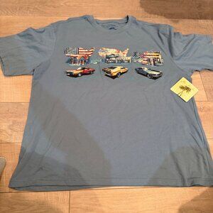 JOE MARLIN MENS 3X MUSCLE CAR STATES T SHIRT BLUE NEW